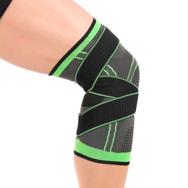 Бандаж фіксатор колінного суглоба Knee bands 1шт, L / Бандаж-фіксатор еластичний колінного суглоба / Спортивний наколінник 234565658 фото