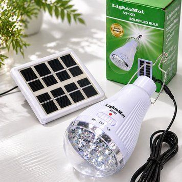 Портативна LED лампа з гачком та сонячною панеллю, AS903 LightoMoi, Біла / Кемпінгова лампа-ліхтар / Підвісна лед лампочка 234593166 фото