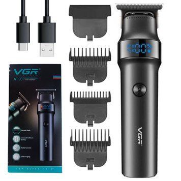 Машинка для стрижки волос + 4 насадки, от USB, VGR V-987, Черный / Триммер для бороды / Триммер для стрижки 234572620 фото