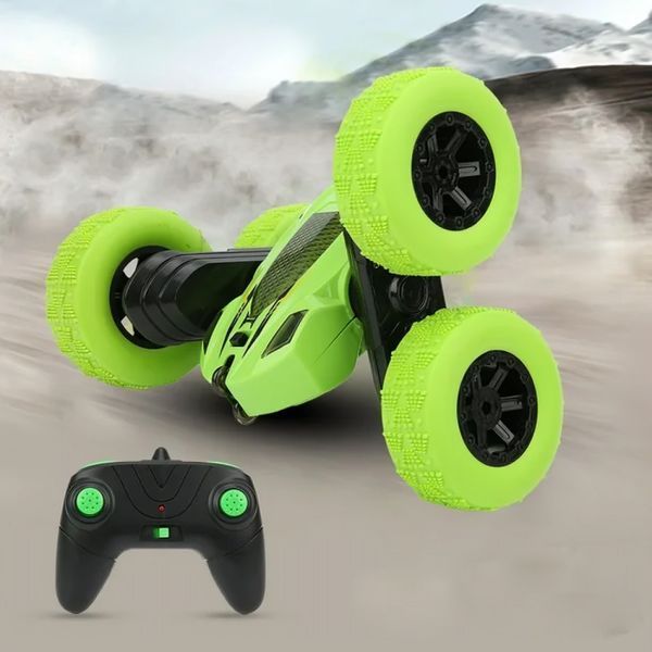 Трюкова машинка перевертиш з підсвічуванням Storm Stunt Car, Зелена / Акумуляторна машинка на радіокеруванні 23456798701 фото