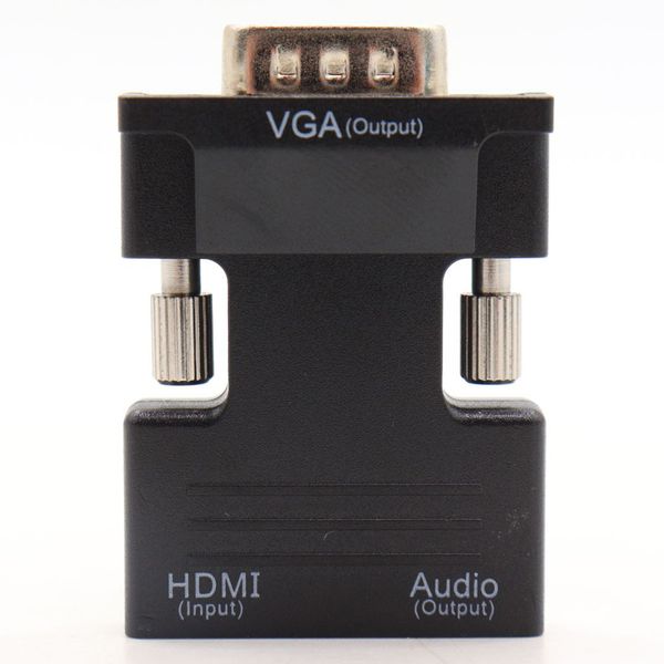 Конвертер з HDMI на VGA + аудіо вихід, 1080р / Перехідник-перетворювач сигналу з HDMI на VGA 234566319 фото