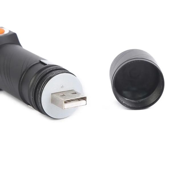 Ручной фонарь с USB зарядкой и ZOOM, 158000W, BL-616-T6 / Аккумуляторный фонарик с клипсой 234563959 фото