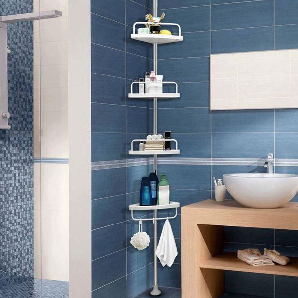 Кутова полиця для ванної 4 яруси, 260х33 см, Multi Corner Shelf GY-188, до 16 кг / Телескопічна полиця 123459983 фото