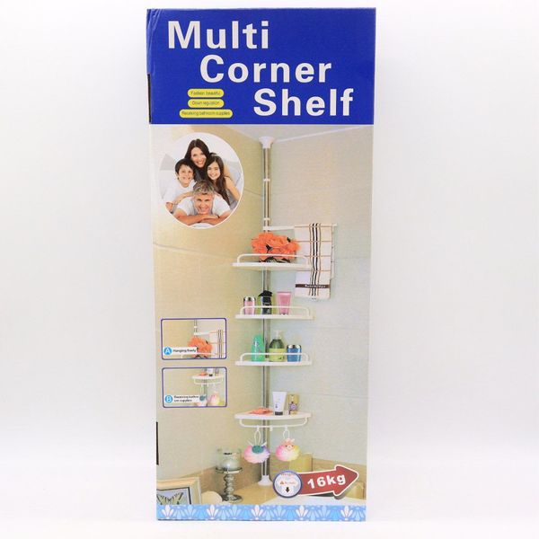 Кутова полиця для ванної 4 яруси, 260х33 см, Multi Corner Shelf GY-188, до 16 кг / Телескопічна полиця 123459983 фото