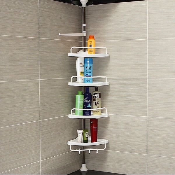 Кутова полиця для ванної 4 яруси, 260х33 см, Multi Corner Shelf GY-188, до 16 кг / Телескопічна полиця 123459983 фото