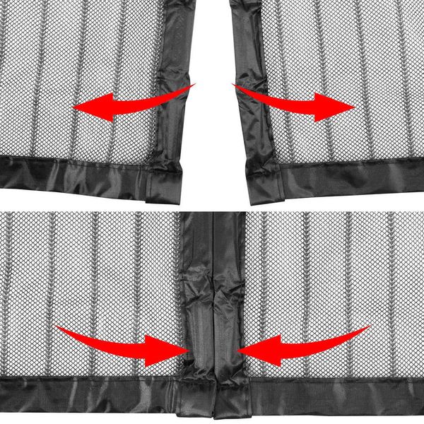 Москитная сетка на магнитах 210х104см, Magic Mesh / Антимоскитная шторка на дверь от комаров / Дверная раздвижная сетка 123465248 фото
