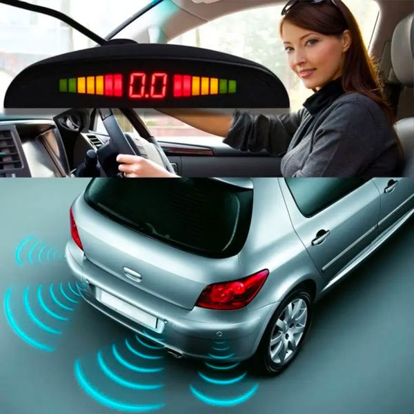 Парктронік на 4 датчики для автомобіля Car Radar / Паркувальна система автомобільна з дисплеєм / Парктронік з паркувальним радаром 234562835 фото