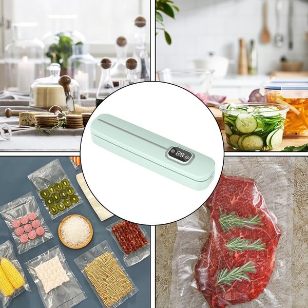 Вакуумний пакувальник харчових продуктів з LED дисплеєм, Vacuum Sealer / Кухонний вакууматор для їжі 234574223 фото