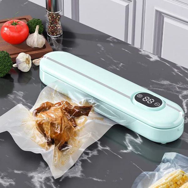 Вакуумний пакувальник харчових продуктів з LED дисплеєм, Vacuum Sealer / Кухонний вакууматор для їжі 234574223 фото