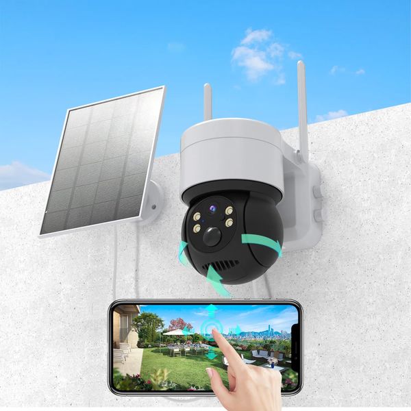 Вулична WIFI камера відеоспостереження із сонячною панеллю Solar wifi Camera Q6 / Камера для зовнішнього відеонагляду з передачею на телефон 234567399 фото