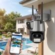 Вулична IP камера Dual Lens 6MP з сиреною мікрофоном динаміком