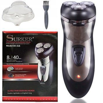 Аккумуляторная электробритва, USB, SURKER SK-316 / Мужская бритва триммер для бороды / Триммер для стрижки бороды 234590214 фото