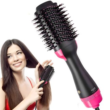 Фен-щітка для волосся 3в1 One Step Hair Dryer, 1000Вт / Фен браш для укладання волосся / Фен-стайлер для випрямлення волосся 234562150 фото