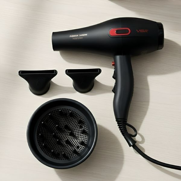 Фен для волосся 2800 Вт + 3 насадки, VGR V-471 / Фен для сушіння волосся / Фен з дифузором 234583334 фото Фен для волосся 2800 Вт + 3 насадки, VGR V-471 / Фен для сушіння волосся / Фен з дифузором 234583334 фото