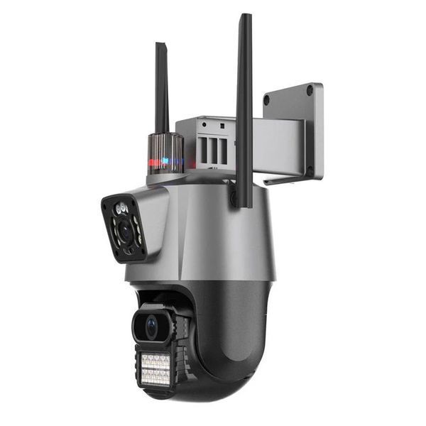 Вулична WIFI камера Dual Lens + Карта пам'яті microSD 128GB / Поворотна вай фай камера відеоспостереження 234568441((артикул вірний)) фото
