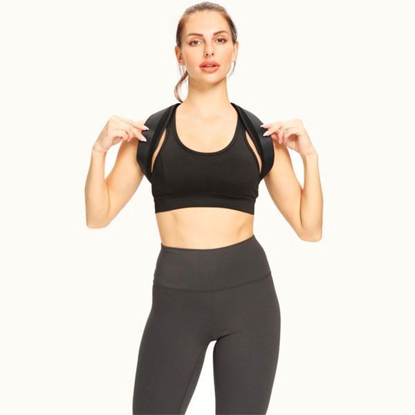Корсет для коррекции осанки, на липучках, BACK BELT, Черный / Регулируемый корректор для спины / Бандаж для осанки 234564618 фото