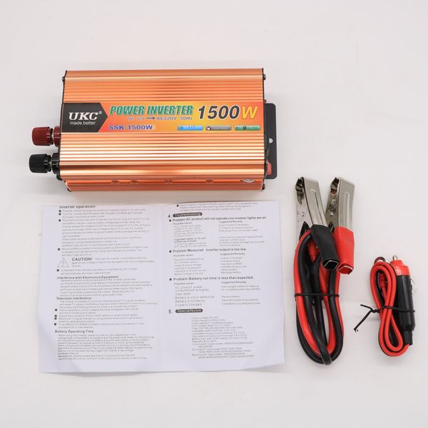 Перетворювач напруги з 12V на 220V, 1500W, SSK UKC - EH / Автомобільний інвертор постійного струму 234566912 фото