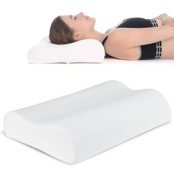 Ортопедична подушка для сну з ефектом пам'яті 50x29x10/7см, Memory Foam Pillow / Анатомічна подушка з піни для шиї 234561305 фото