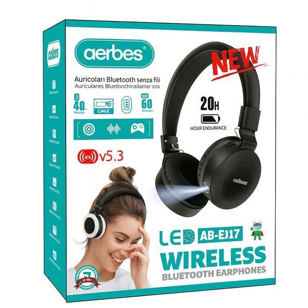 copy_Бездротові навушники Bluetooth Aerbes AB-EJ17 / Навушники з мікрофоном / Накладні навушники 23459128403 фото copy_Бездротові навушники Bluetooth Aerbes AB-EJ17 / Навушники з мікрофоном / Накладні навушники 23459128403 фото