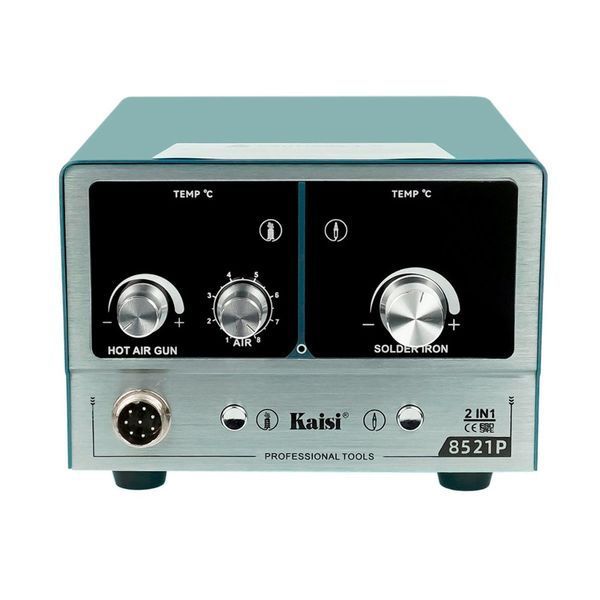 Паяльна станція прецизійна, фен, паяльник 800W, Kaisi 8521P-210, Сірий / Паяльник для мікросхем / Електропаяльник 234656885 фото
