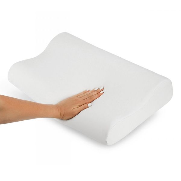 Ортопедическая подушка для сна с эффектом памяти 50x29x10/7см, Memory Foam Pillow / Анатомическая подушка из пены для шеи 234561305 фото