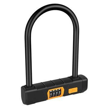 Велосипедный замок кодовый U-Lock FEIRI 1825, 260х175 мм, Черный / Замок вело-мото / Замок скоба / Велозамок 234567842 фото
