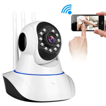 Бездротова IP камера відеоспостереження з датчиком руху, WIFI Smart NET camera Q5 / Поворотна WIFI камера / Радіоняня 123457398 фото