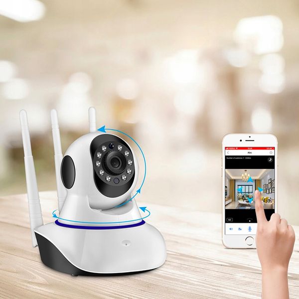 Бездротова IP камера відеоспостереження з датчиком руху, WIFI Smart NET camera Q5 / Поворотна WIFI камера / Радіоняня 123457398 фото