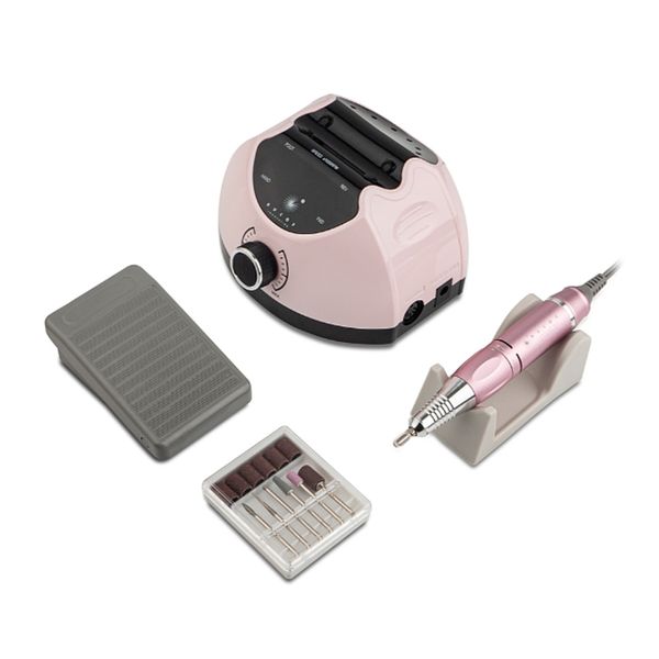 Фрезер для манікюру та педикюру (35000 об/хв), 65W, BUCOS Nail Drill X4 PRO, Рожевий / Апарат для зняття гель лаку 23457535601 фото