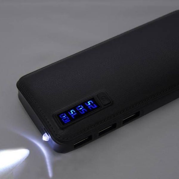 Повербанк на 6000mAh з ліхтариком, 3хUSB, Smart Tech X50, Чорний / Портативний зовнішній акумулятор 23456937901 фото