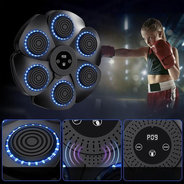 Настінна мішень для боксу з Bluetooth / Тренажер для боксу з музикою / Музичний боксерський тренажер 234577953 фото