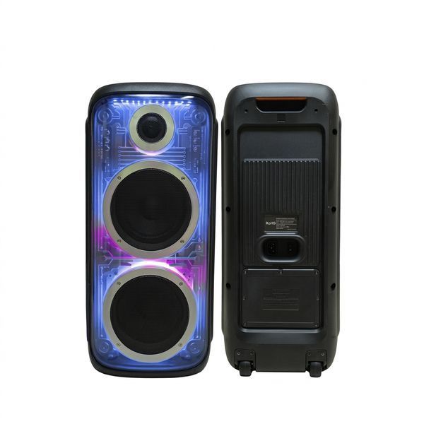 Портативна колонка 75Вт + мікрофон, Bluetooth, FM, BTS-2369, Чорна / Акустика караоке / Блютуз колонка / Портативна акустика 234586728 фото