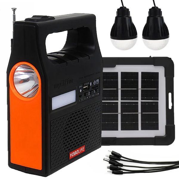 Портативна сонячна станція на 5000мАг, з PowerBank + 2 лампочки, Yobolife LM-3601 / Кемпінговий ліхтар з сонячною панеллю 234563974 фото Портативна сонячна станція на 5000мАг, з PowerBank + 2 лампочки, Yobolife LM-3601 / Кемпінговий ліхтар з сонячною панеллю 234563974 фото