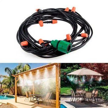 Система туманоутворення для поливу саду 20м, Muct Cooing Kit, Чорний / Туманоутворювач для альтанок 234579720 фото
