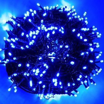 Светодиодная гирлянда Нить от сети, 15м, 180 LED, Синий / Уличная гирлянда нить / Новогодняя LED гирлянда электрическая 234588823 фото