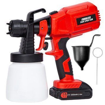 Фарбопульт акумуляторний 21В, 800мл, 400Вт, 650 мл/хв, Cordless Paint Spray Gun / Електричний фарбопульт для фарби 234573999 фото