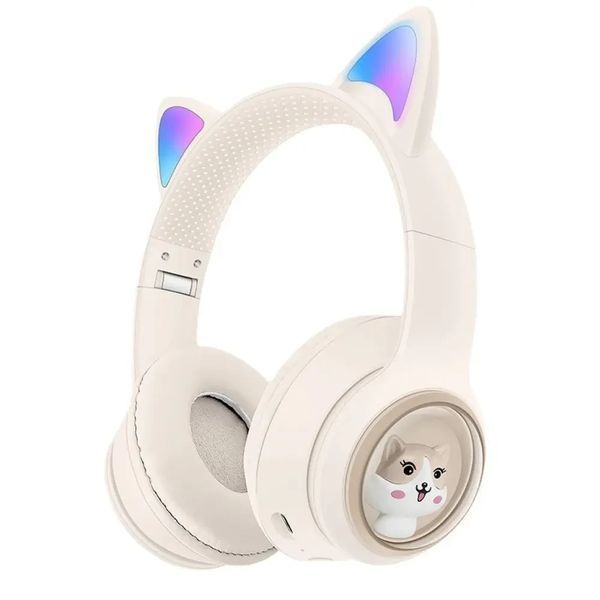 Беспроводные Bluetooth наушники с ушками MDR CAT + BT CUTER, Бежевый / Детские наушники с кошачьими ушками 23457297602 фото Беспроводные Bluetooth наушники с ушками MDR CAT + BT CUTER, Бежевый / Детские наушники с кошачьими ушками 23457297602 фото