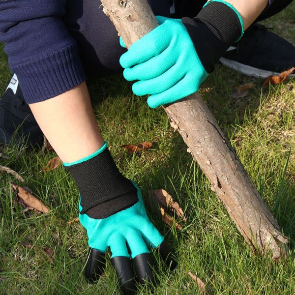 Садові рукавички з кігтями GARDEN GLOVES / Рукавиці для садівництва та городу / Водонепроникні гумові рукавички для саду 123459763 фото