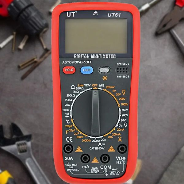 Цифровой мультиметр с подсветкой экрана DT UT 61 / Тестер напряжения / Электронный прибор для измерения тока 234565334 фото