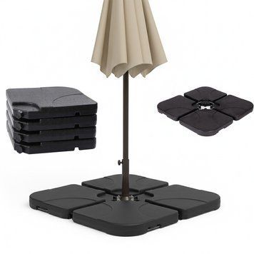 Подставка для зонта GardenLine GAO5013, 104х104х7 см, 4 секции / Подставка для зонта / Плита утяжелитель под зонт 345612449 фото