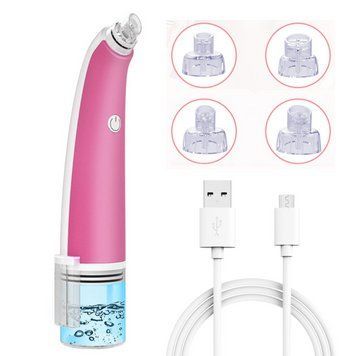 Вакуумный аппарат для чистки пор Bubble Vacuum Blackhead Remover + 4 насадки / Беспроводной очиститель кожи 234571284 фото