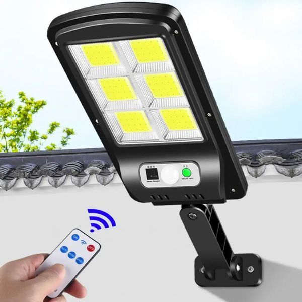 Комплект 2шт Вуличний ліхтар на сонячній батареї + пульт, Solar Light BL BK120-6COB / Світильник з датчиком руху 123462416+123462416 фото
