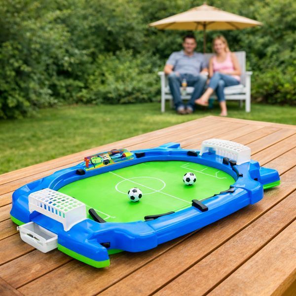 Детский настольный футбол Football Champions, 37x25x8 см, 2 мяча, Голубой / Игра футбол для детей / Мини-настольный футбол 234587072 фото