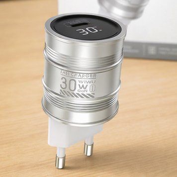 Адаптер для зарядки 30W, WIWU Wi-U027, Серый / Блочок для зарядки / Сетевое зарядное устройство 234588408 фото