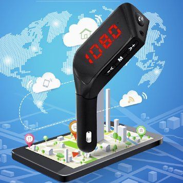 Автомобільний FM-модулятор з MP3, зарядним пристроєм 2,0A Earldom ET-M111 / ФМ модулятор з блютус 234582529 фото