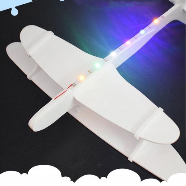 Метальний планер з підсвічуванням EL-1086-1, з USB / Літаючий літачок з пропелером / Іграшковий літак 234564928 фото