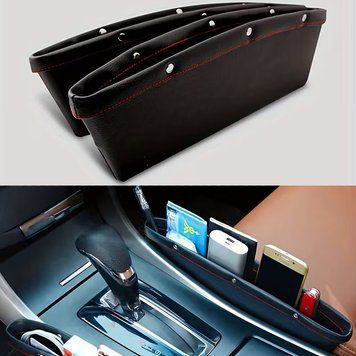 Карман-органайзер в машину, 2 шт, 36х11см, MagicBox, Чорний / Автомобільний органайзер-бардачок / Органайзер для автомобіля 234593205 фото