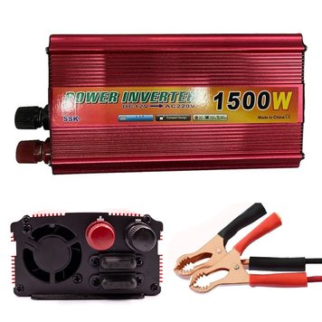 Перетворювач напруги з 12V на 220V, 1500W, UKC SSK / Автомобільний інвертор постійного струму 234572346 фото