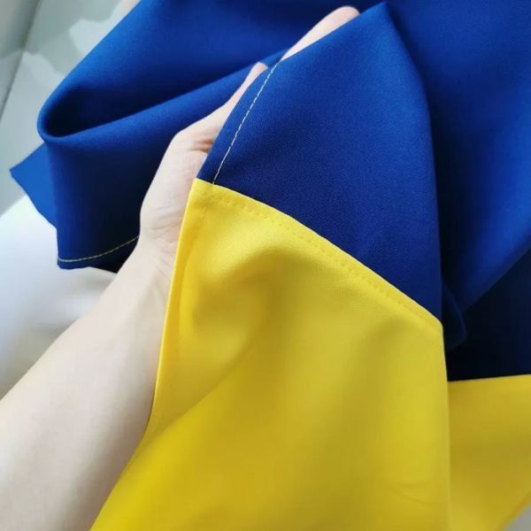 Великий прапор України 135х90см (габардин) / Український прапор тканинний / Державний прапор Український 234584095 фото
