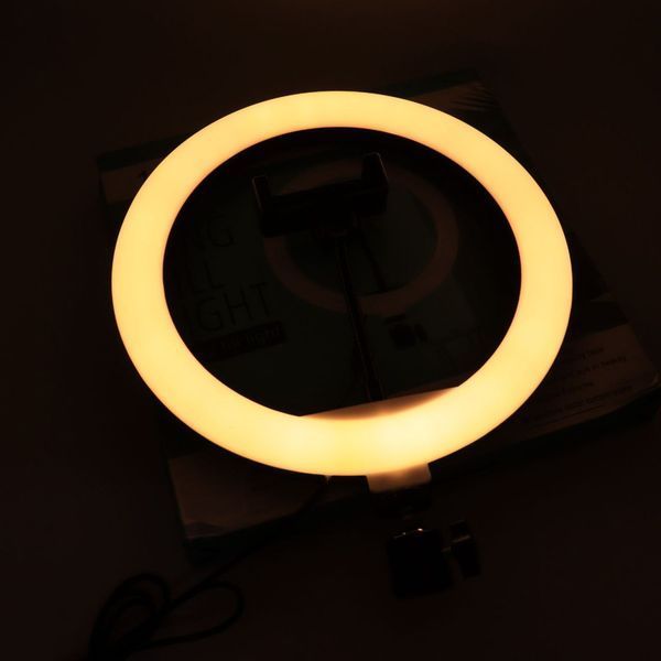 Кільцева лампа 26 см Ring Fill Light + Штатив 0,66-2 м + Пульт для селфі / Світлодіодна LED лампа із кріпленням для телефону 123460040(цей артикул вірний) фото